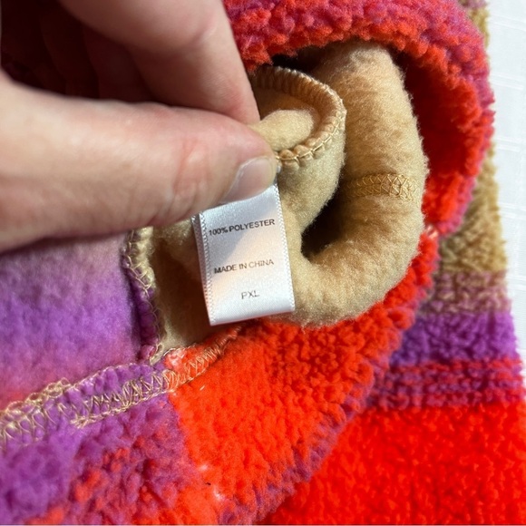 Koolaburra by Ugg Teddy Sherpa Bright Color Crewneck Pullover Women's  PXL - Picture 5 of 5